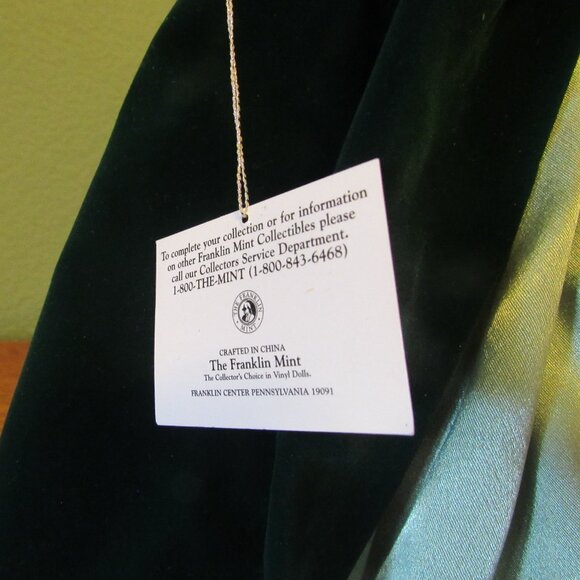 Rare Franklin Mint Gone with the Wind Scarlett O'Hara Vinyl Green Drapery Doll - Picture 13 of 16